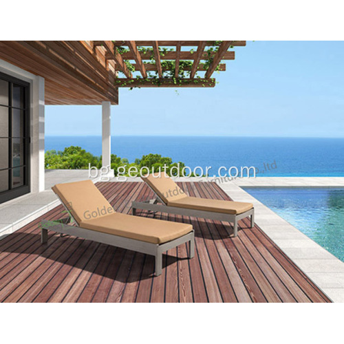 Ръчно тъкане на UV устойчив PE Rattan Outdoor Lounge